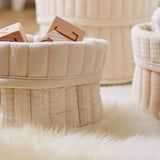 CuddleCo 3 Pack Storage Baskets  - Cashmere Waffle