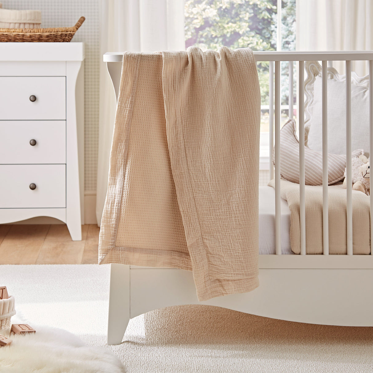 CuddleCo Comforter Blanket  - Cashmere Waffle
