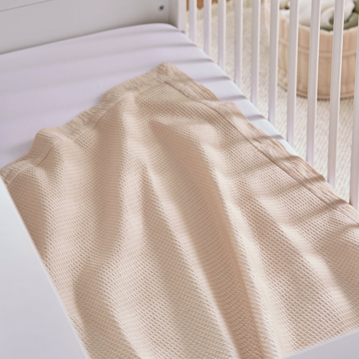 CuddleCo 4 Piece Cot Bed Bedding Set  - Cashmere Waffle
