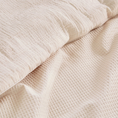 CuddleCo 4 Piece Cot Bed Bedding Set  - Cashmere Waffle