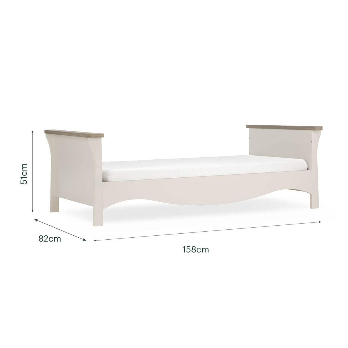 CuddleCo Clara Toddler Bed - Cashmere and Ash