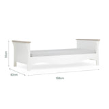CuddleCo Clara Toddler Bed - White and Ash