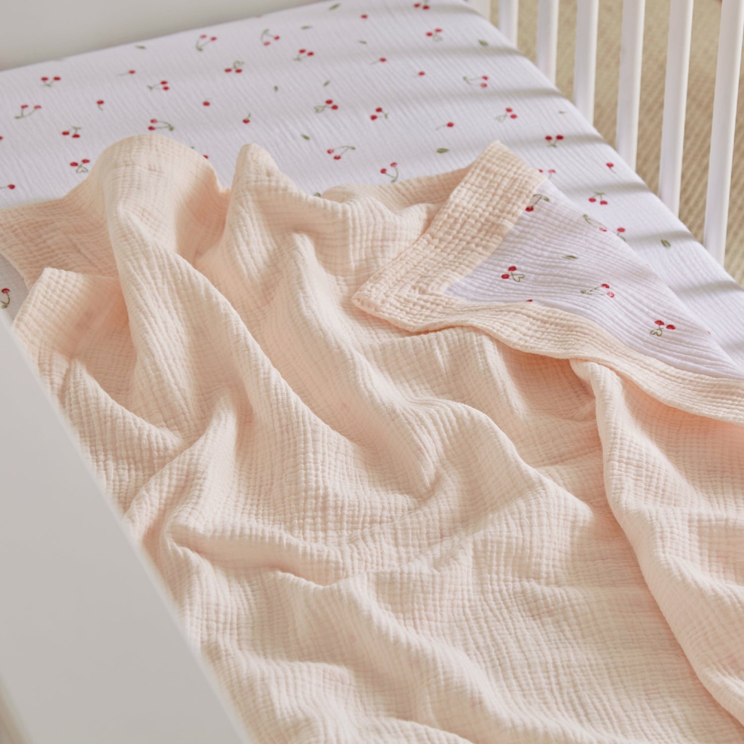 CuddleCo Comforter Blanket - Ditsy Cherry