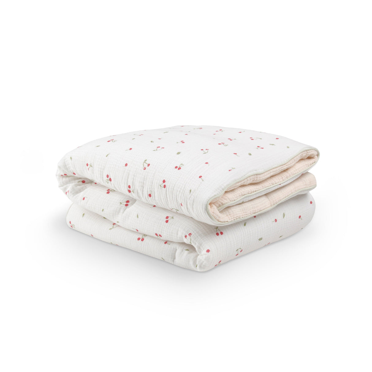 CuddleCo 4 Piece Cot Bed Bedding Set - Ditsy Cherry