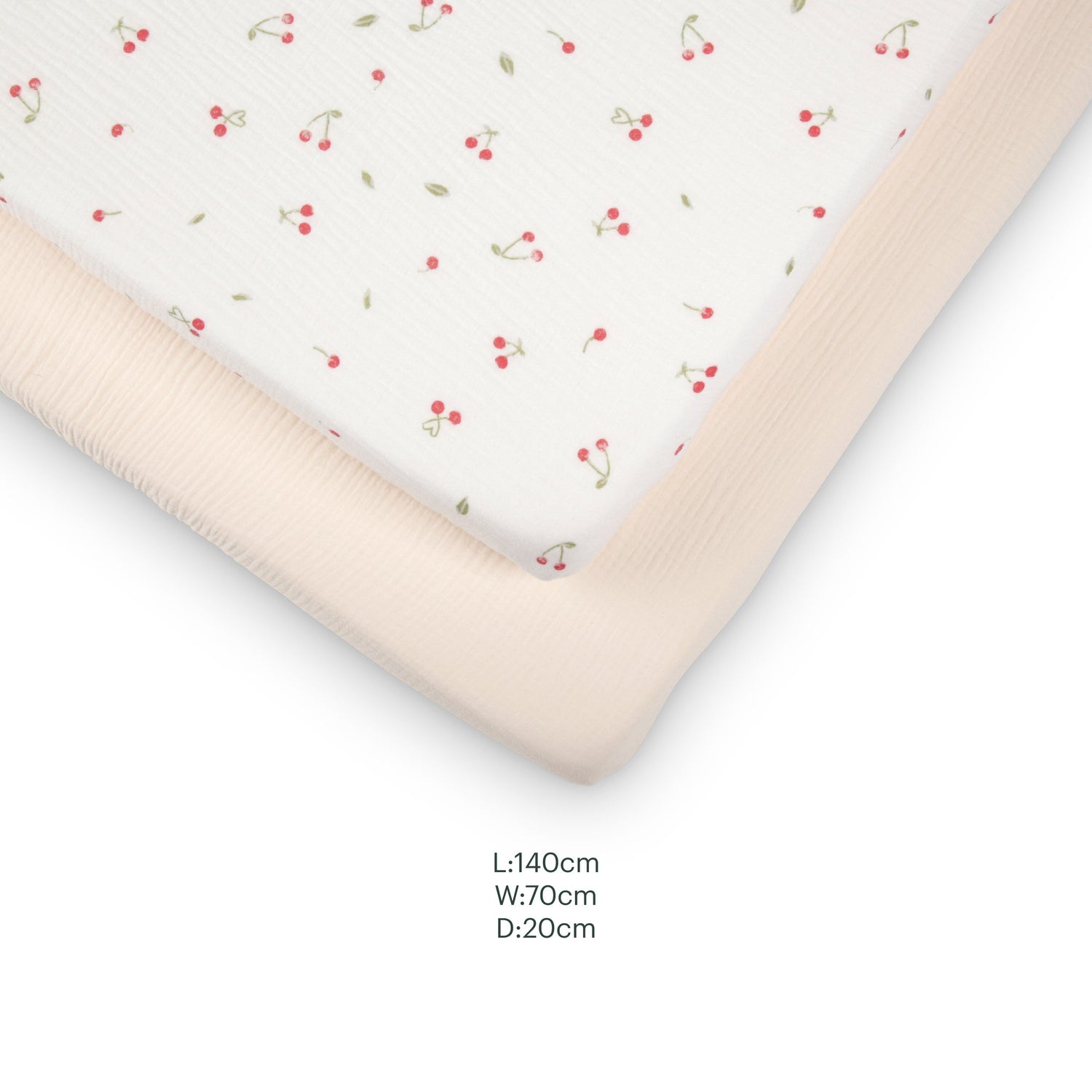 CuddleCo 4 Piece Cot Bed Bedding Set - Ditsy Cherry