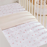 CuddleCo 4 Piece Cot Bed Bedding Set - Ditsy Cherry