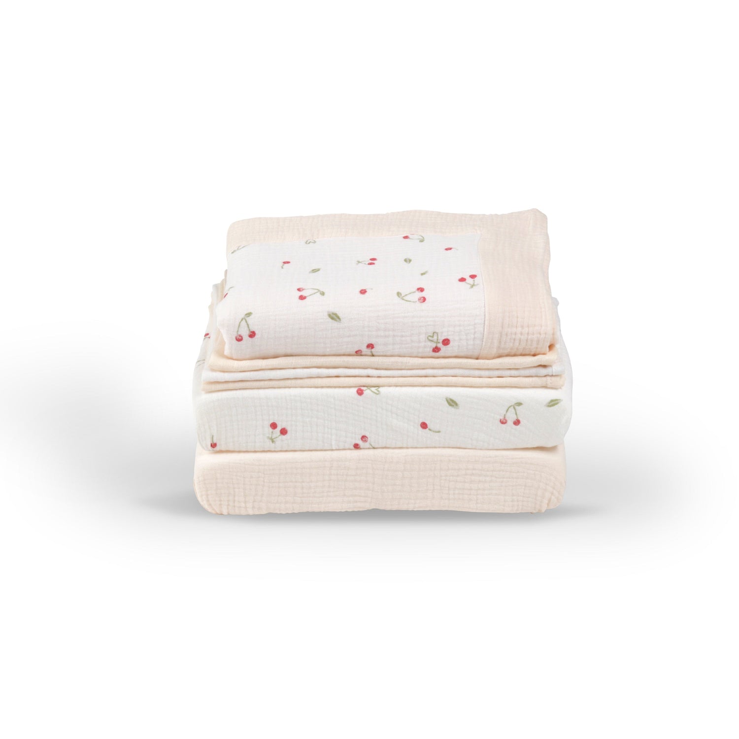 CuddleCo Universal Crib/Co-Sleeper Bedding Set - Ditsy Cherry