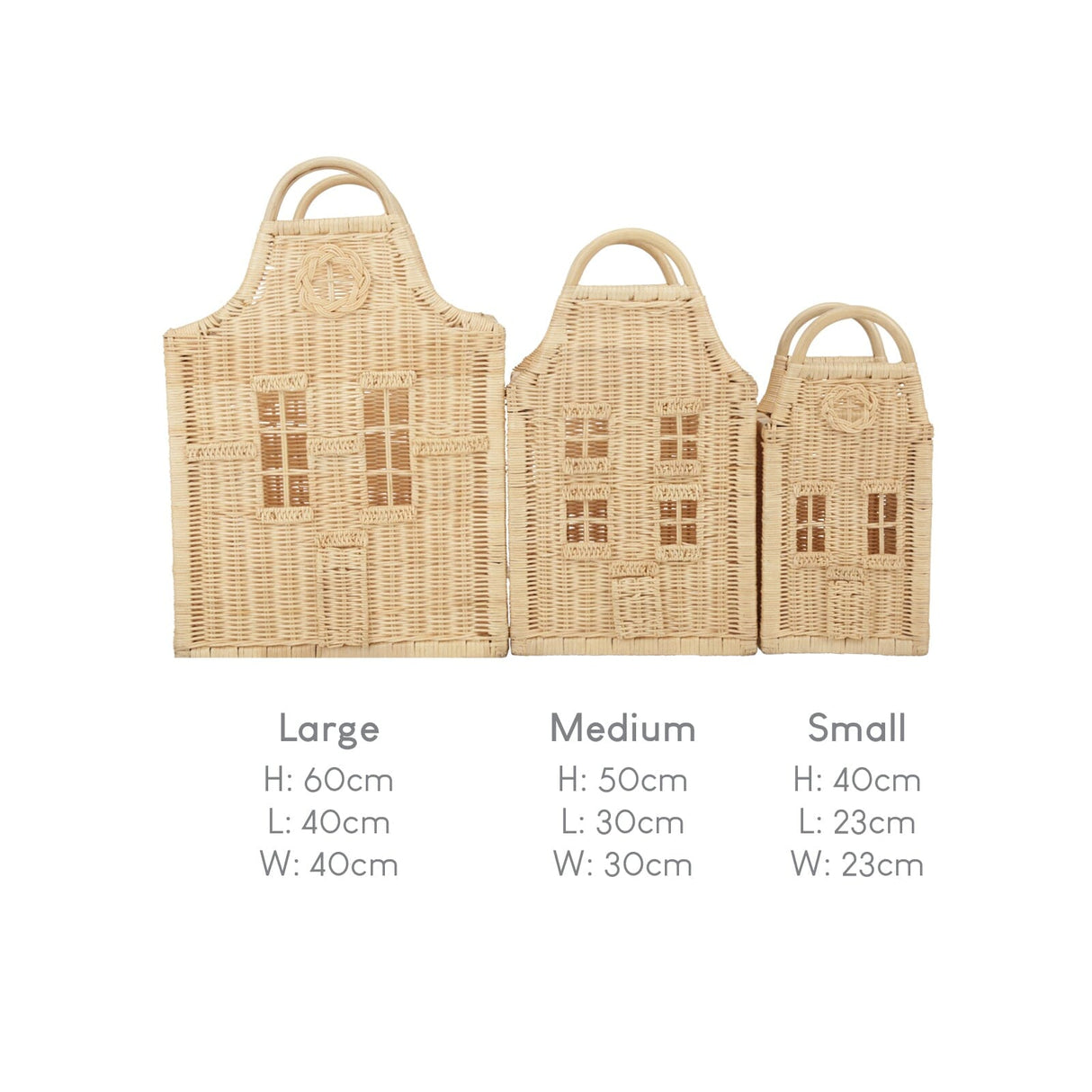 CuddleCo Dutch House Storage Baskets - Set of 3