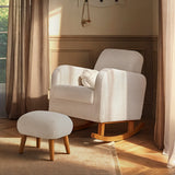 CuddleCo Etta Nursing Chair & Footstool - Bouclé Mushroom