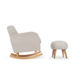 CuddleCo Etta Nursing Chair & Footstool - Bouclé Mushroom