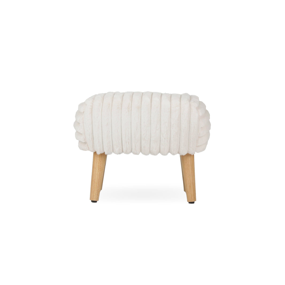 CuddleCo Etta Nursing Chair & Footstool - Faux Fur Cream