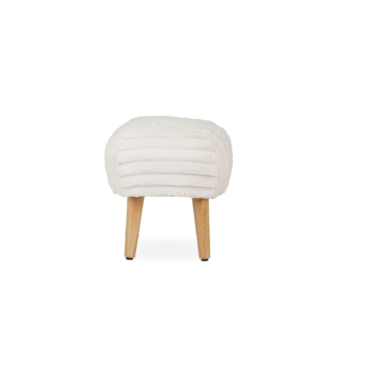 CuddleCo Etta Nursing Chair & Footstool - Faux Fur Cream