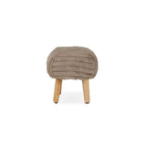 CuddleCo Etta Faux Fur Foot Stool - Mink