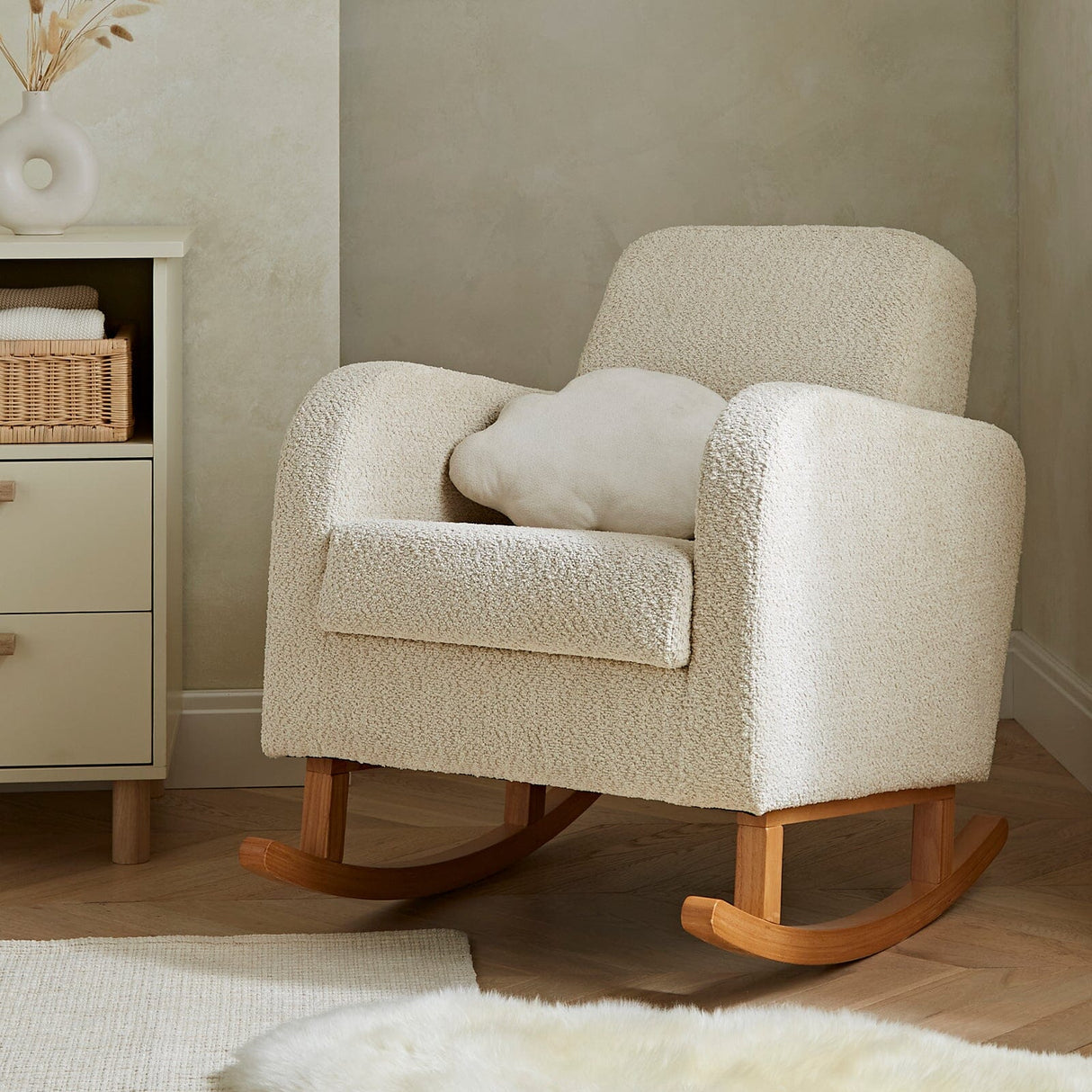 CuddleCo Etta Nursing Chair - Bouclé Mushroom