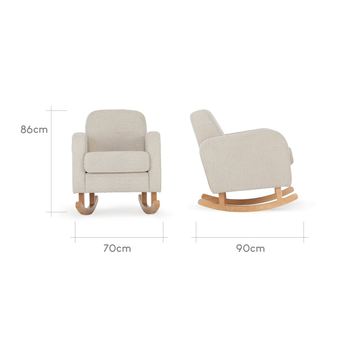 CuddleCo Etta Nursing Chair - Bouclé Mushroom