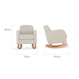 CuddleCo Etta Nursing Chair - Bouclé Mushroom