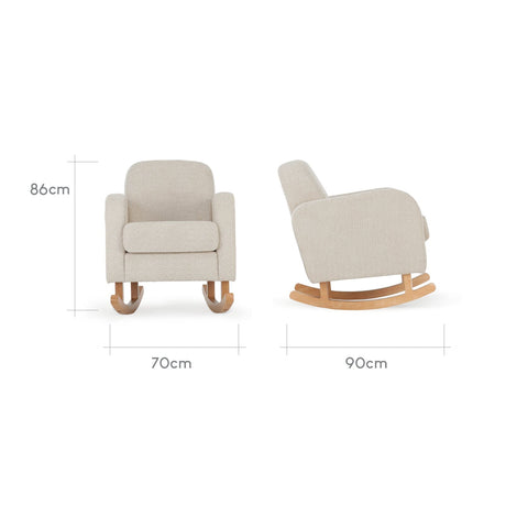 CuddleCo Etta Nursing Chair - Bouclé Mushroom