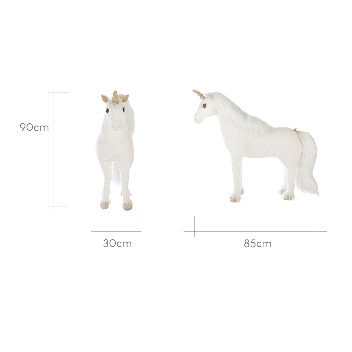 CuddleCo Standing Unicorn - Gold Dust