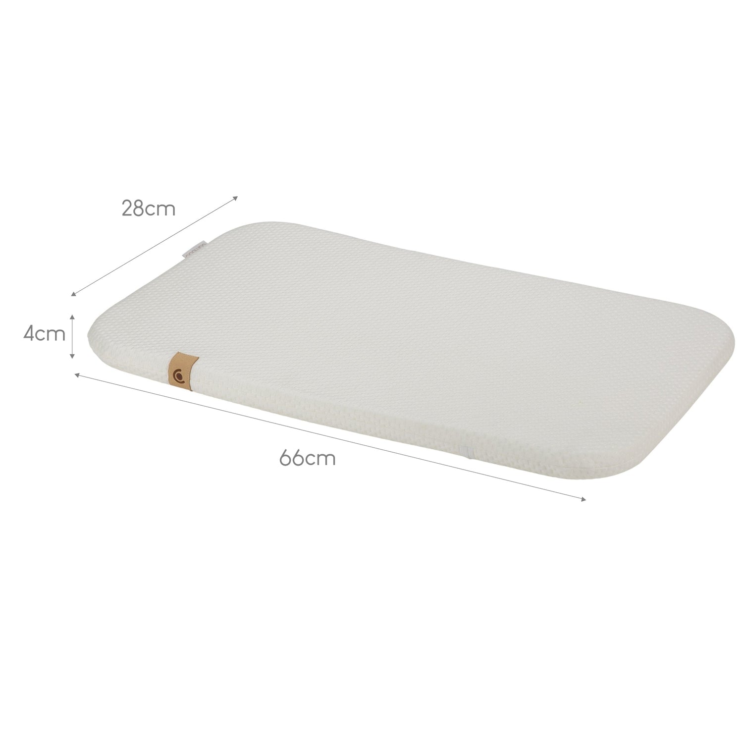 CuddleCo Little Me Hypo-Allergenic Bamboo Moses Basket Mattress 66 x 28cm