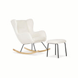 CuddleCo Marley Nursing Chair and Footstool - Teddy Off White