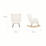 CuddleCo Marley Nursing Chair and Footstool - Teddy Off White