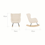 CuddleCo Marley Nursing Chair and Footstool - Teddy Light Beige