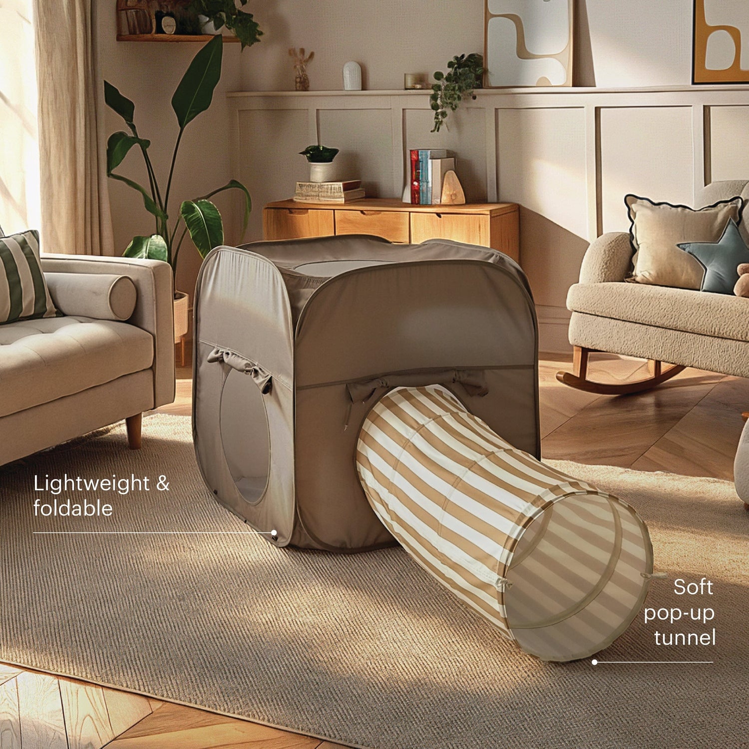 CuddleCo Pop-up Play 2 Piece Set - Cube & Tunnel