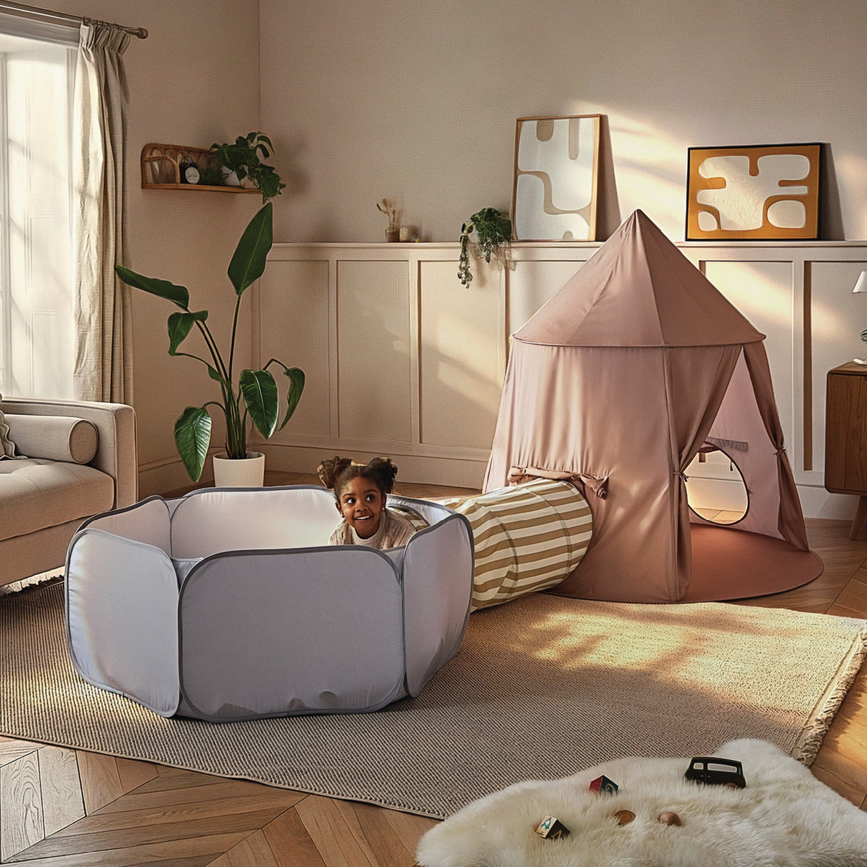 CuddleCo Pop-up Play 3 Piece Set - Tent, Tunnel & Ball Pit