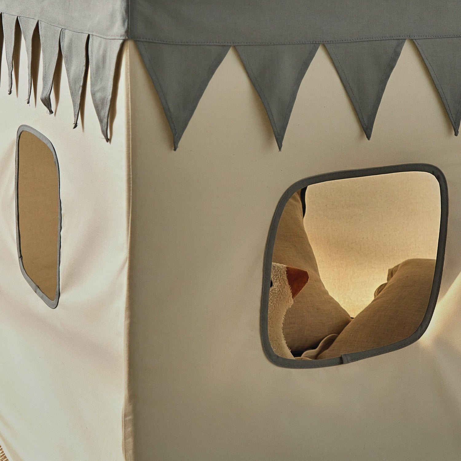 CuddleCo Play House with Bunting - Sea Salt