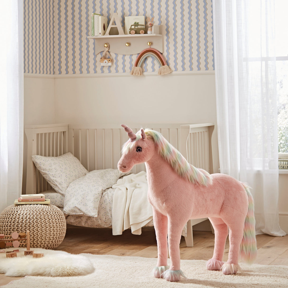 CuddleCo Standing Unicorn - Rainbow