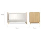 CuddleCo Remi 2 Piece Nursery Furniture Set - Oak & Cashmere