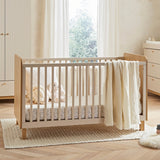 CuddleCo Remi Cot Bed - Oak & Cashmere