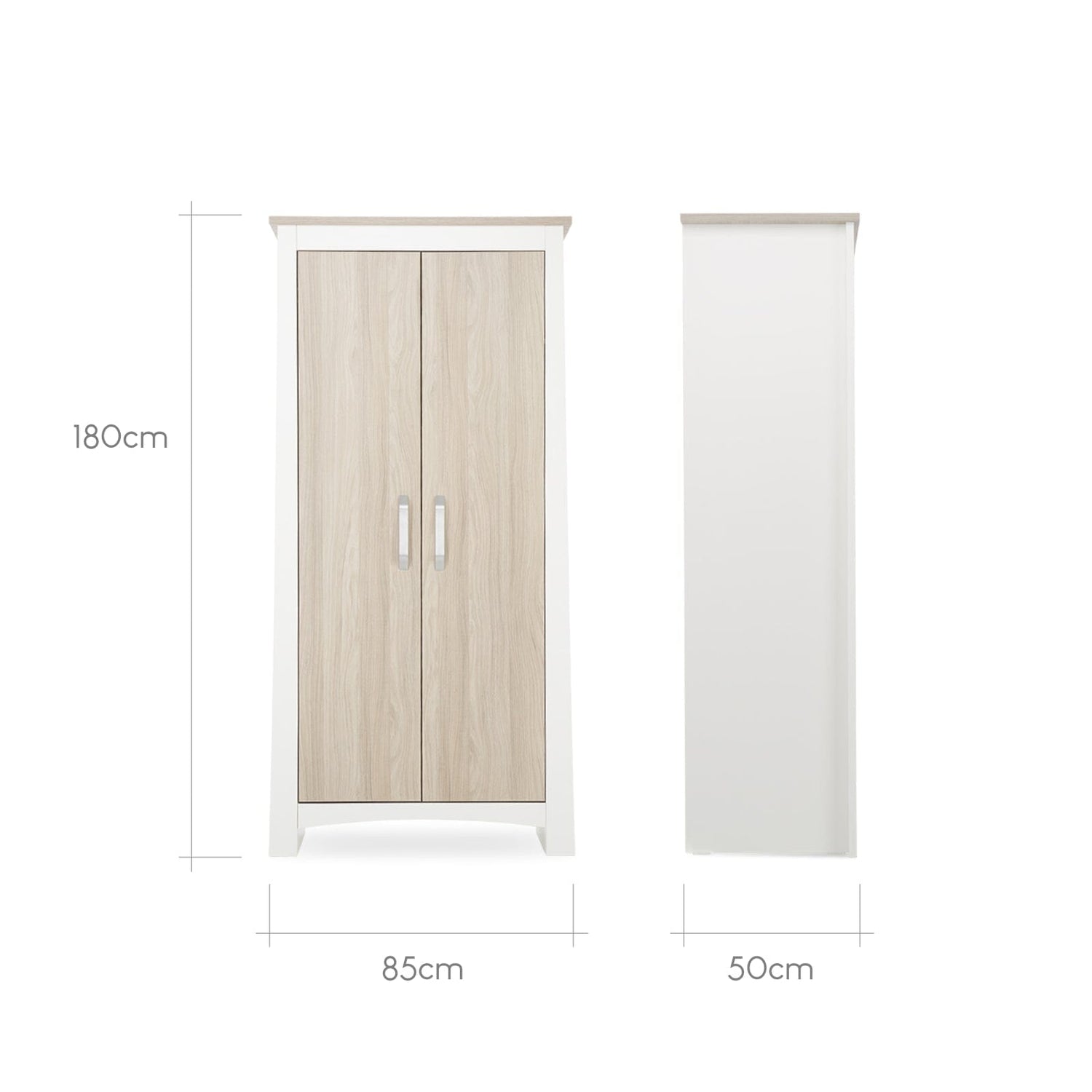 CuddleCo Ada Nursery Wardrobe - White & Ash