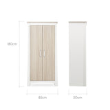 CuddleCo Ada Nursery Wardrobe - White & Ash