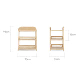 CuddleCo Aria Rattan Changing Table - Natural