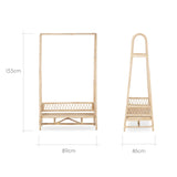 CuddleCo Aria Children's Clothes Rail - Rattan
