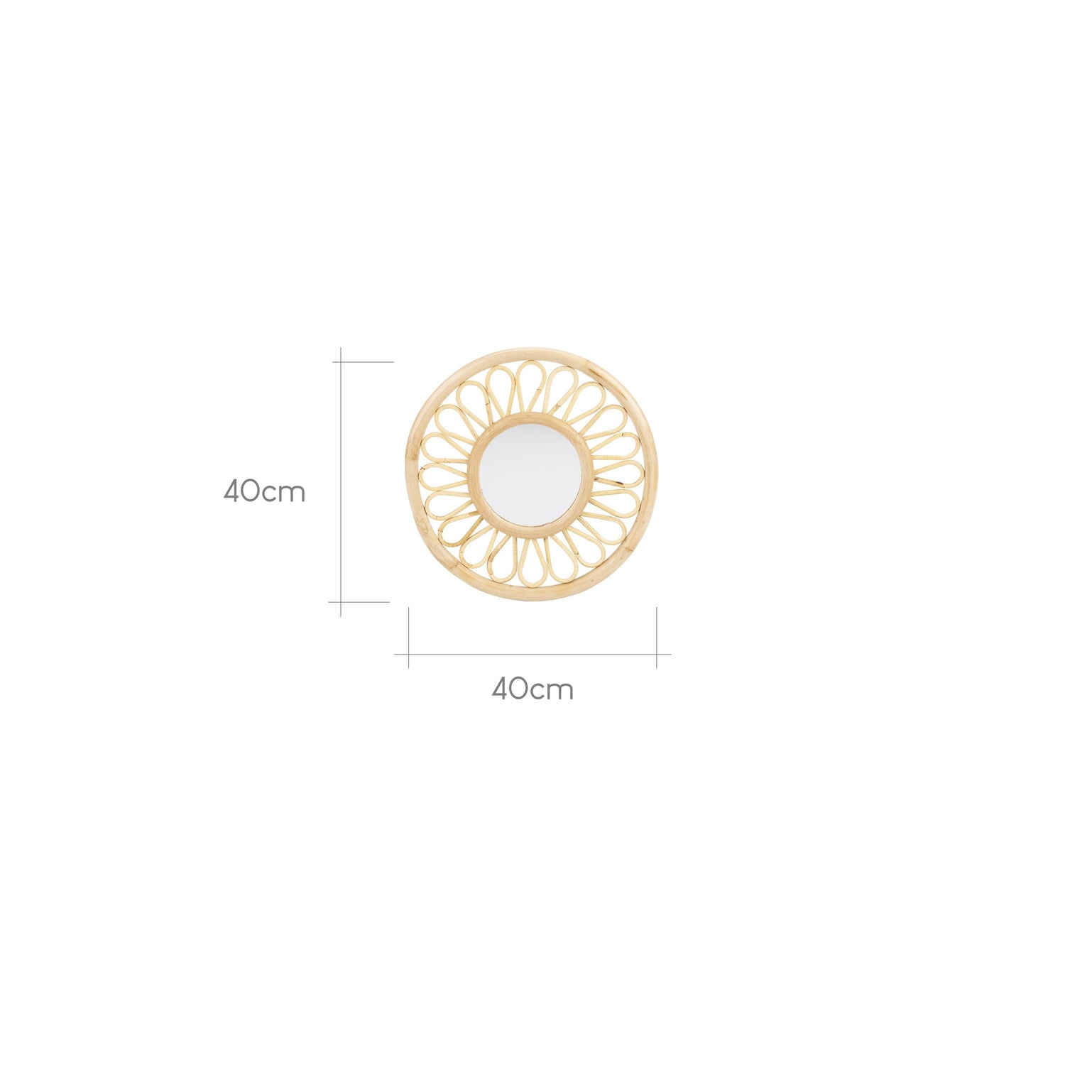 CuddleCo Aria Mirror - Rattan