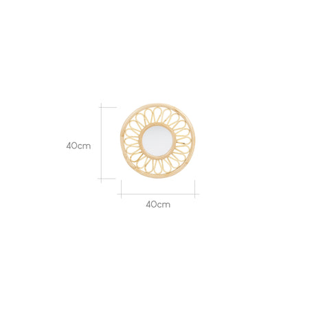 CuddleCo Aria Mirror - Rattan
