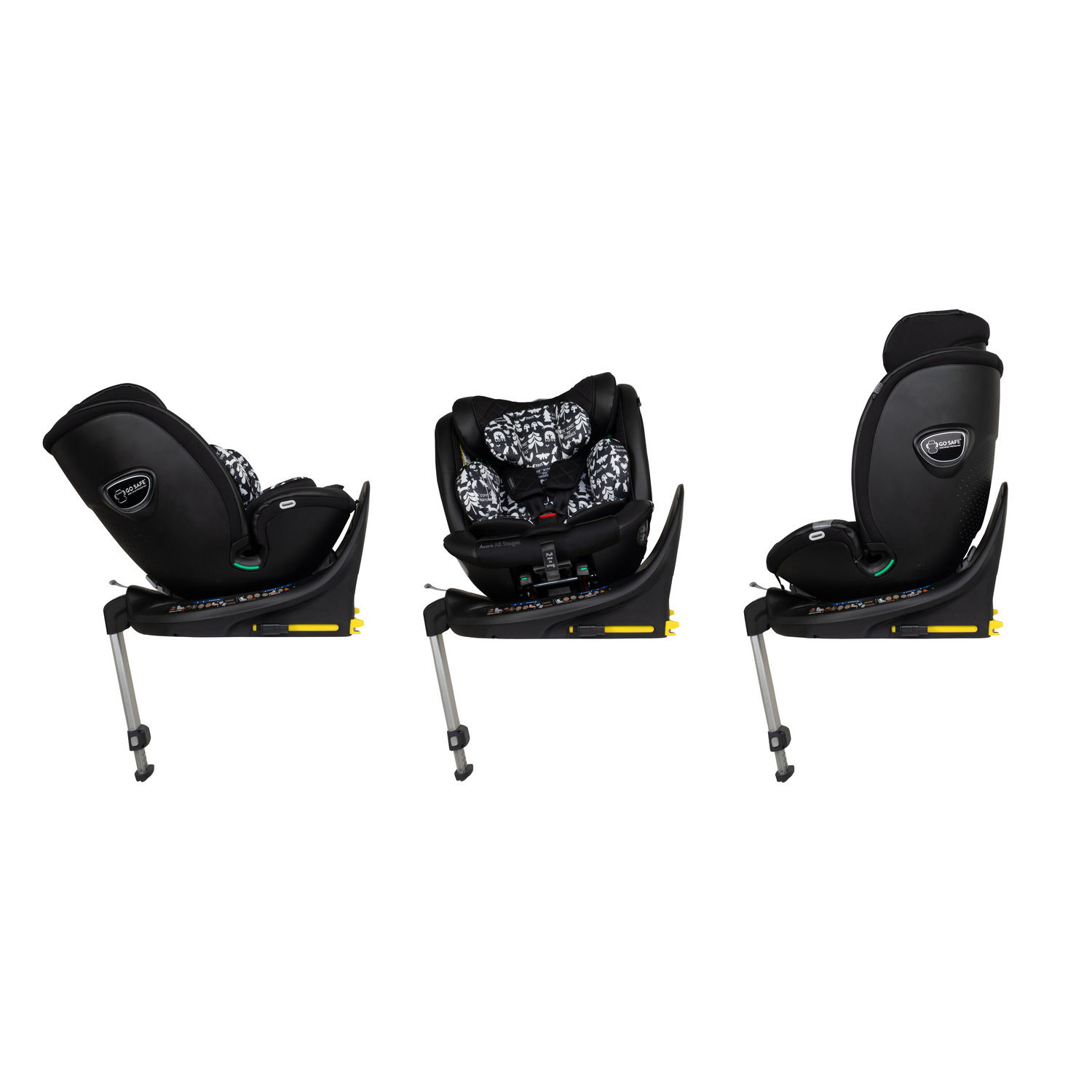 Cosatto Wow 3 All Stage Family Rotate & Recline 2 Base Bundle - Silhouette