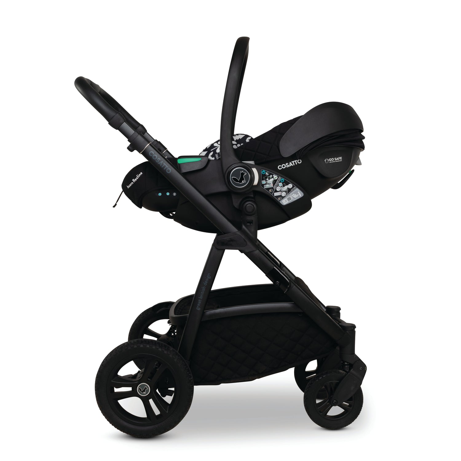 Cosatto Wow 3 Rotate & Recline Cozy Bundle - Silhouette