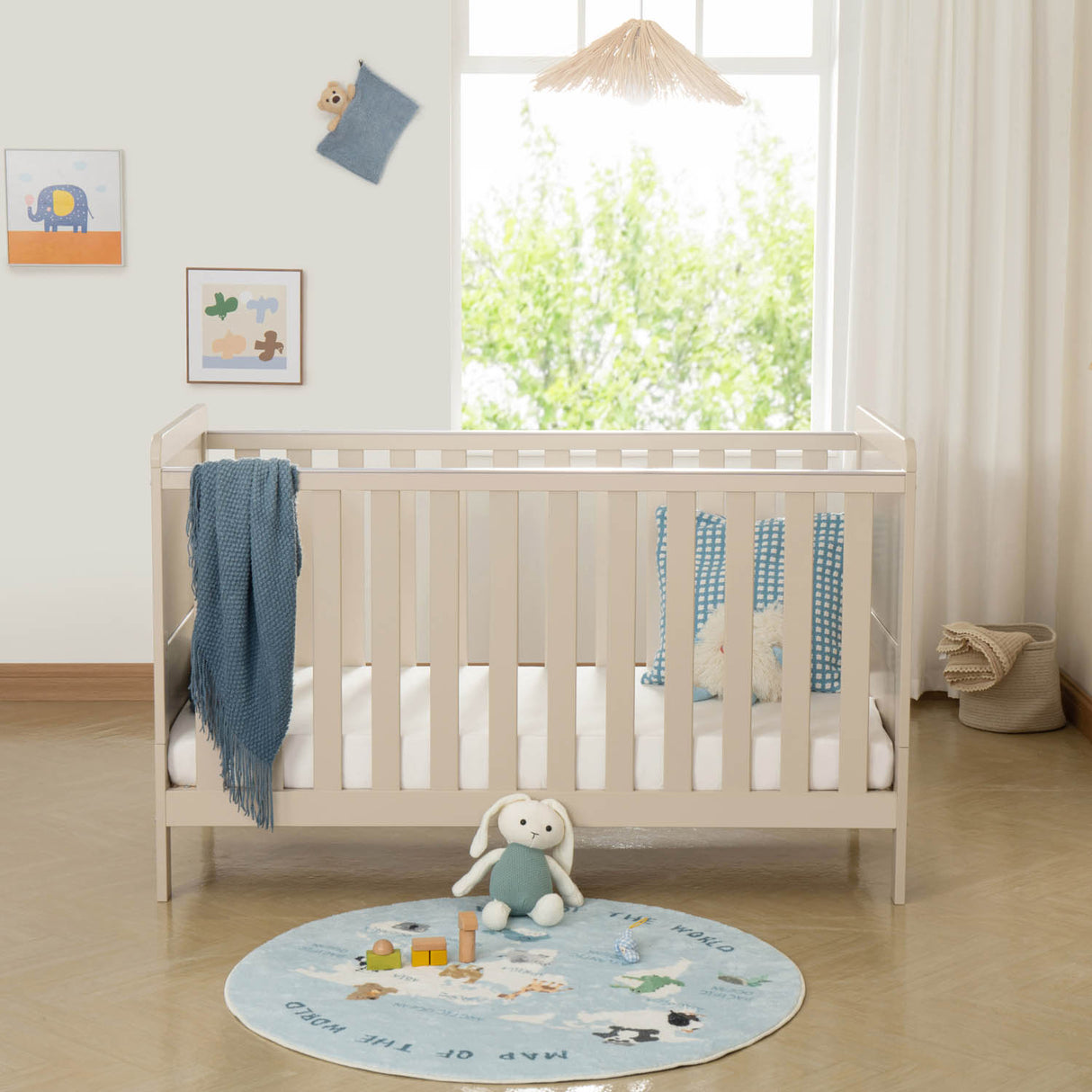Babymore Caro Urban Cot Bed - Cashmere