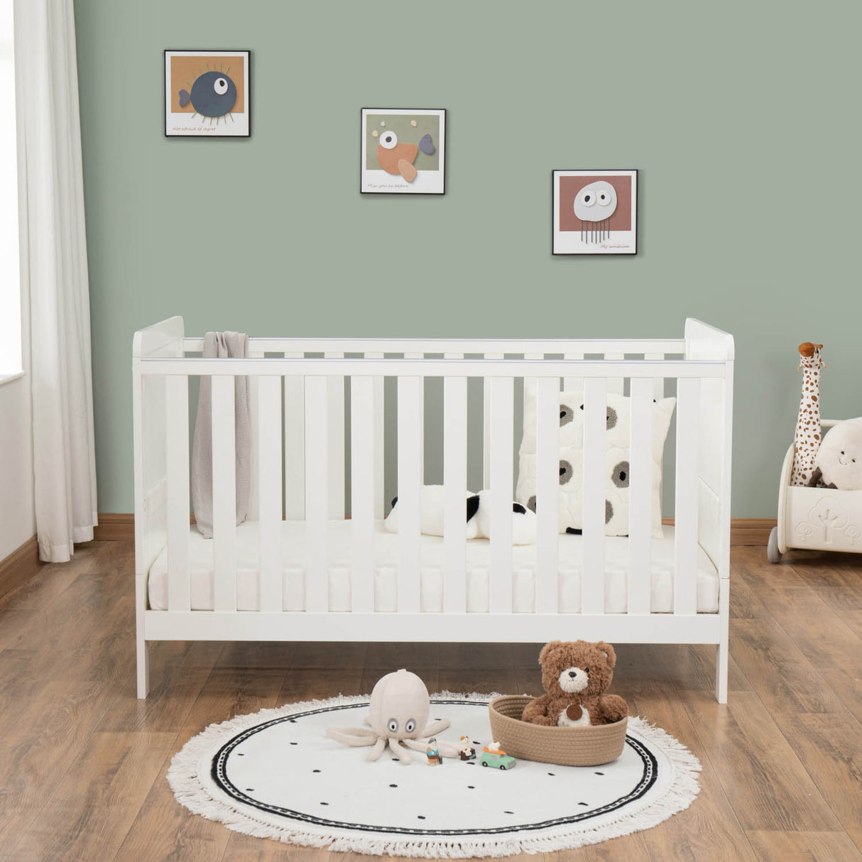 Babymore Caro Urban Cot Bed - White