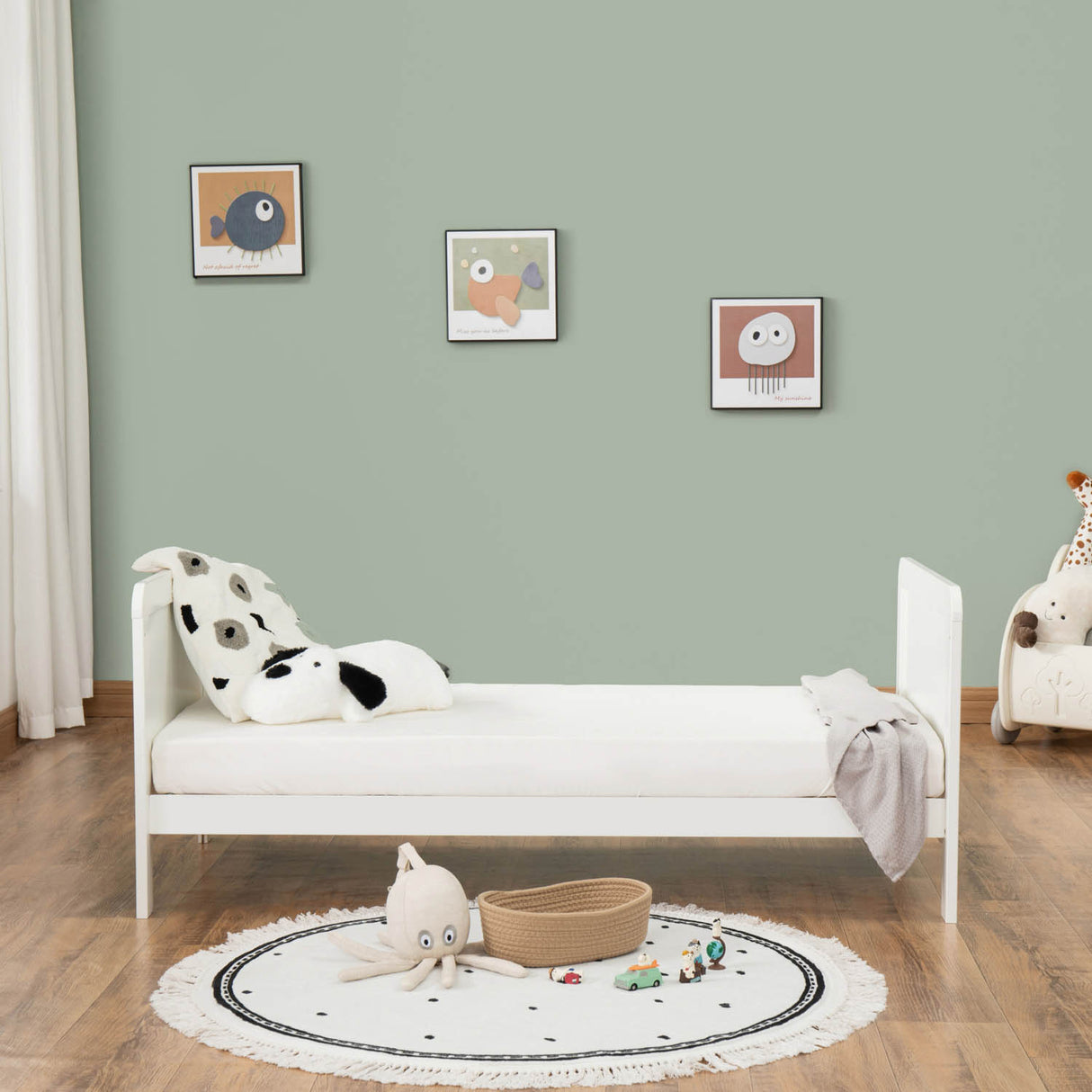 Babymore Caro Urban Cot Bed - White