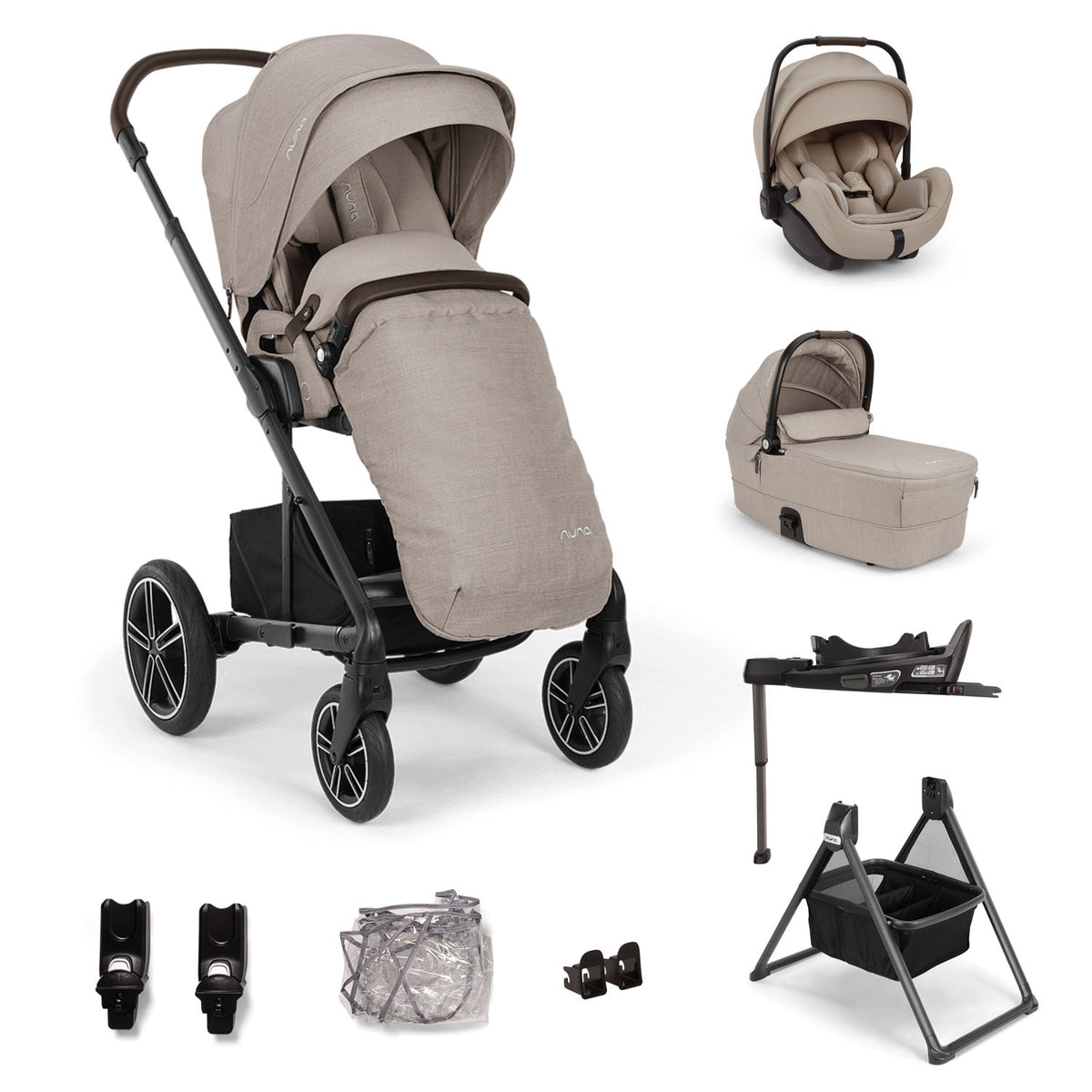 Nuna MIXX Next with ARRA Flex & Base Curv Travel System Bundle - Chateau