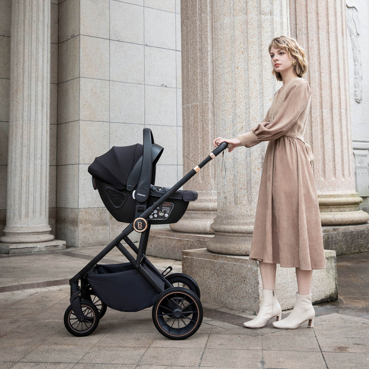 Babymore Chia Travel System + Coco Car Seat - Midnight Blue