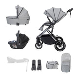 Babymore Chia Travel System + Coco Car Seat - Pearl Grey