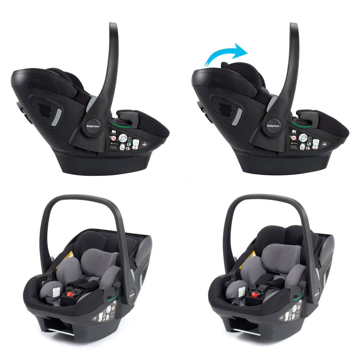 Babymore Chia Travel System + Pecan Car Seat - Pearl Grey