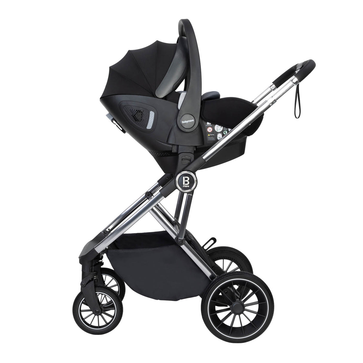 Babymore Chia Travel System + Pecan Car Seat - Pearl Grey