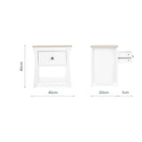 CuddleCo Clara Bedside Table - White and Ash