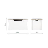 CuddleCo Clara Storage Box - White and Ash